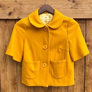 Vintage Inspired Mustard Cropped Jacket